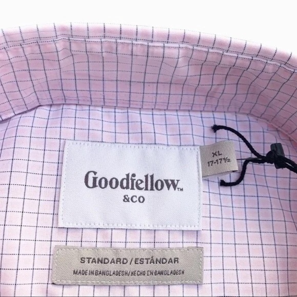 Men's Pink Button Down Shirt- Goodfellow and Co. Standard Fit - Picture 3 of 6